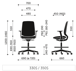Ergonominė kėdė LightUp 350S